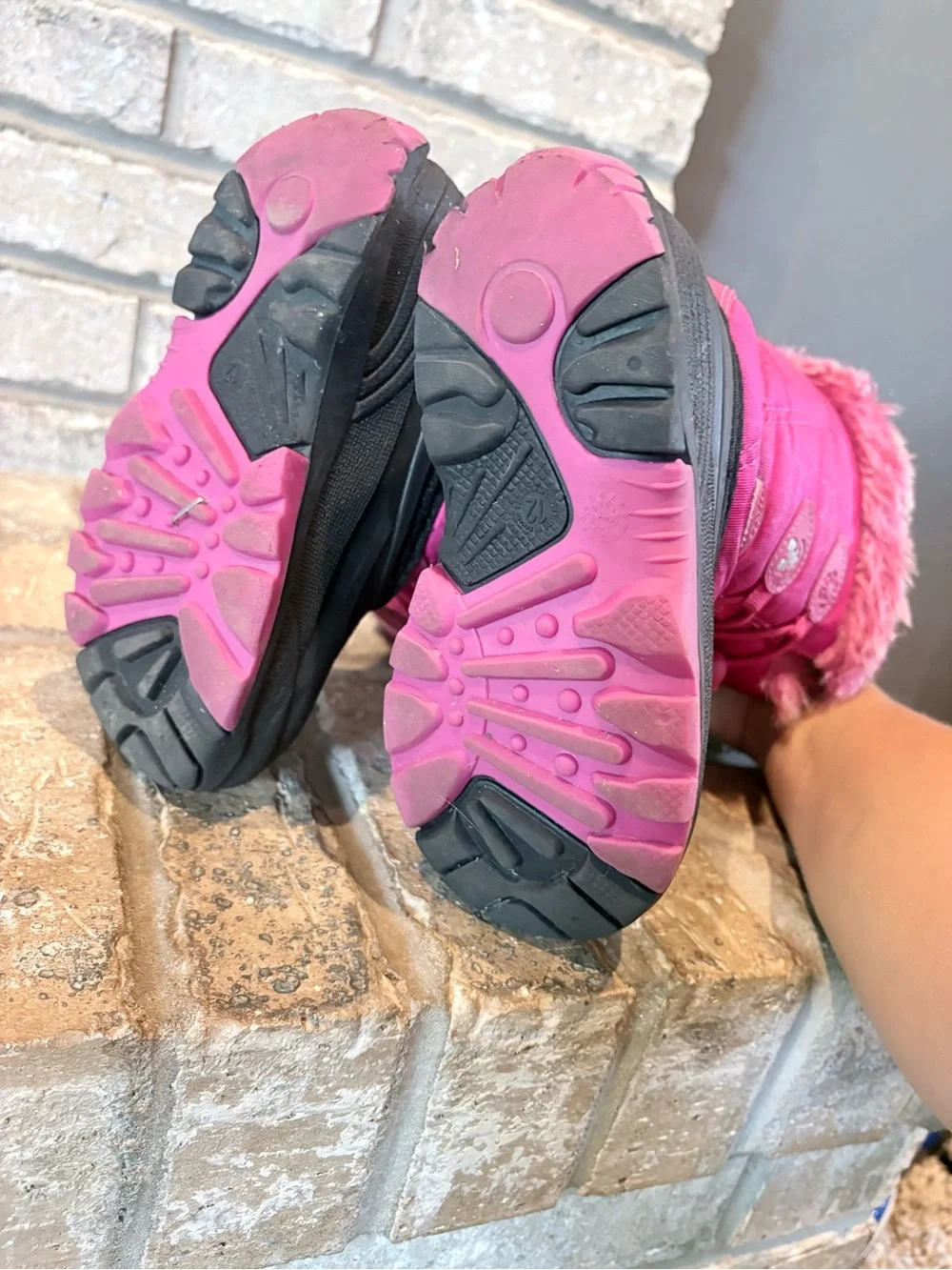 Kamik Kids Pink Faux-Fur Winter Snow Boot